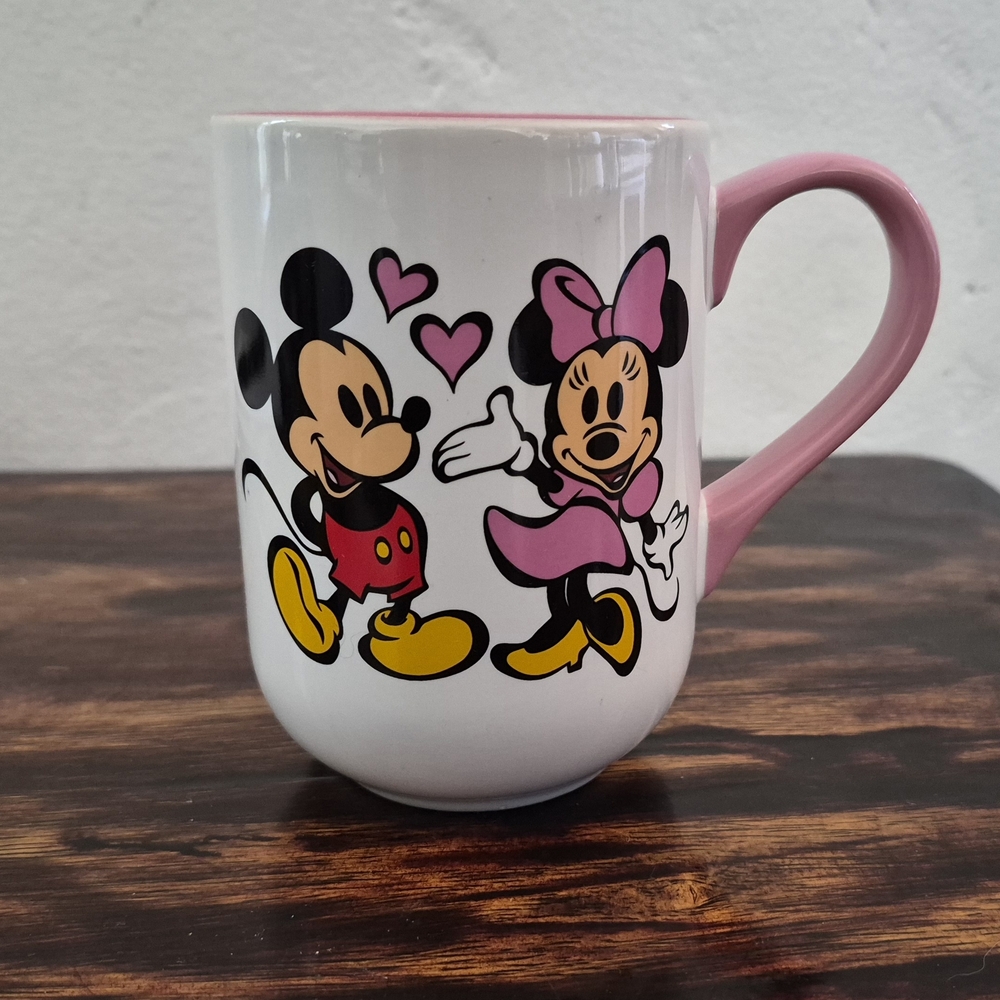 Disney Parks Mickey and Minnie Mouse Pink Mug